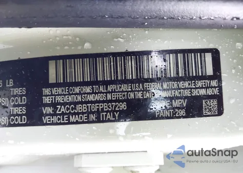 2015 Jeep Renegade Latitude from USA, damaged, VIN ZACCJBBT6FPB37296